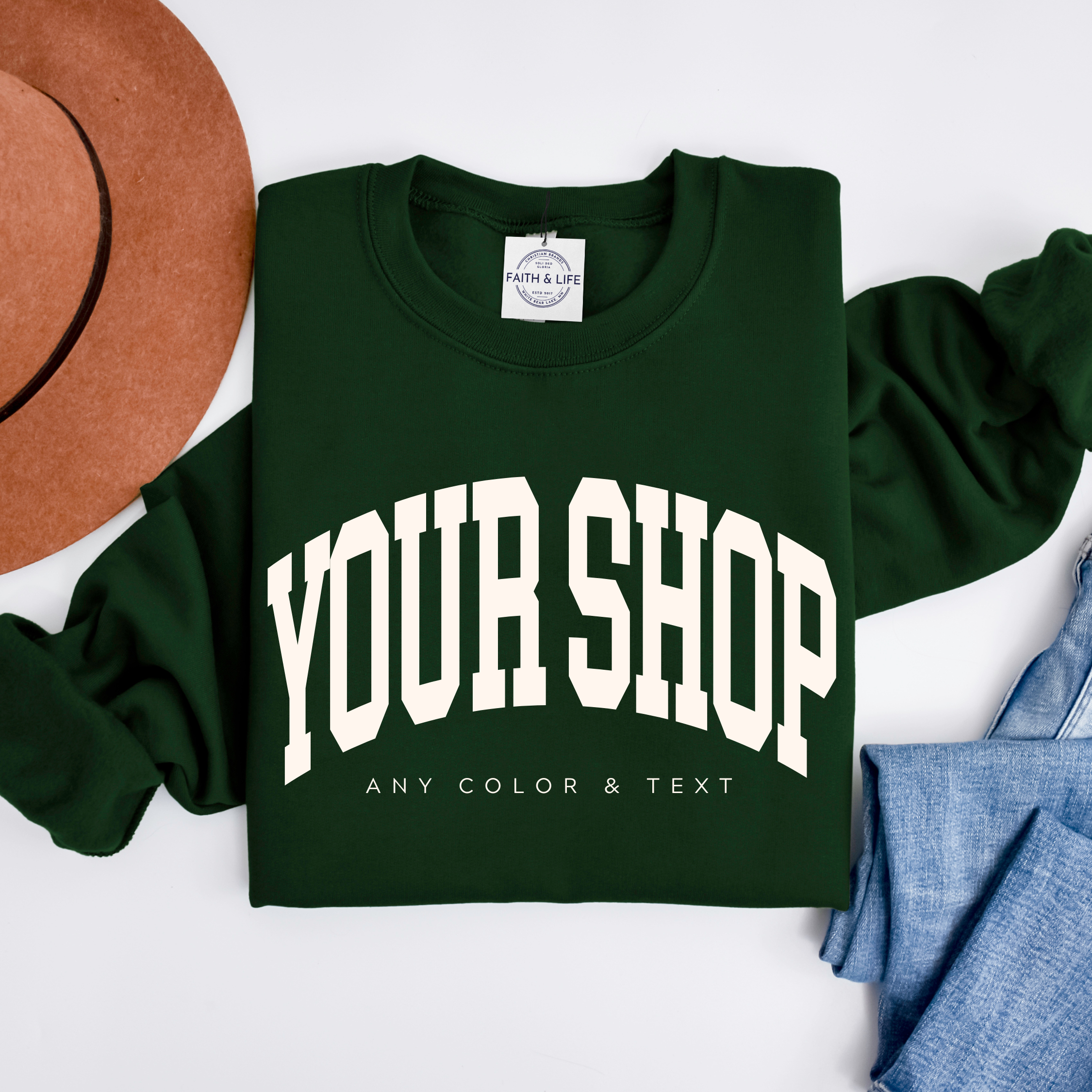 Faith & Life Christian Brands - Wholesale Graphic Sweatshirt - Women's - Custom Pilates Studio Personalized Crewneck Sweatshirt5