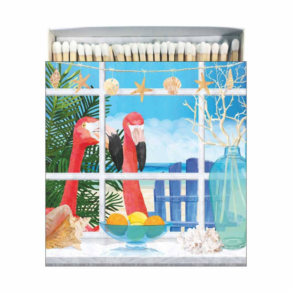 Paperproducts Design • Ambiente - Wholesale Matches - $MATCHES SQUARE - OCEANVIEW FLAMINGOS0