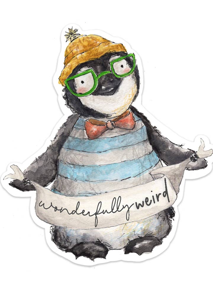 Adesivo a forma di pinguino meravigliosamente strano per la vendita all'ingrosso da parte di Lizzy & Grace