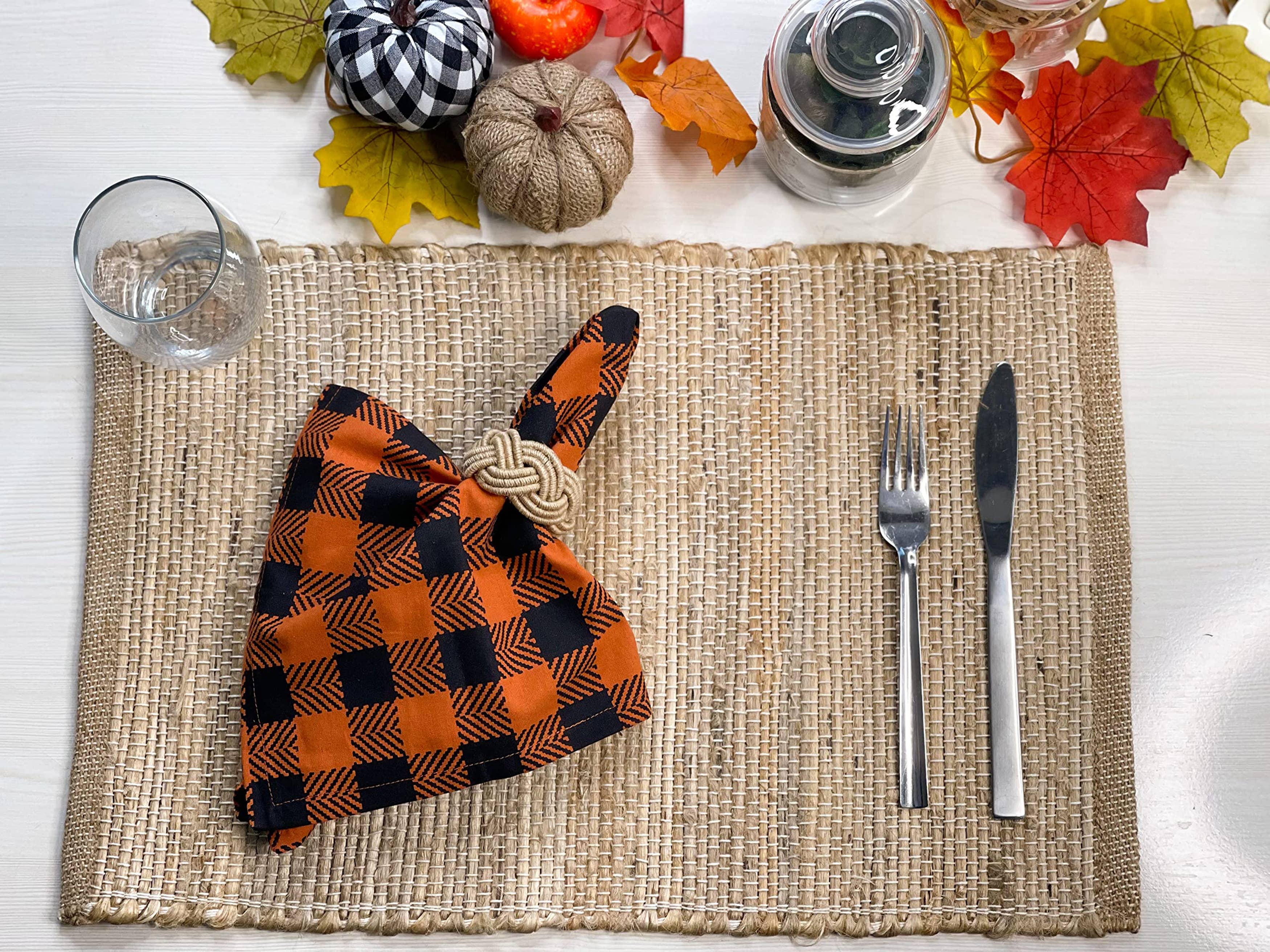 NATURLIG JUTE Sæt med 4 bordskånere af jute og hamp, 33x48 cm for engroshandel på Faire8