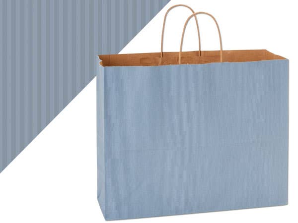 Nashville Wraps - Wholesale Gift Bag - Recycled Shadow Stripe Kraft Paper Retail Shopping Bags18