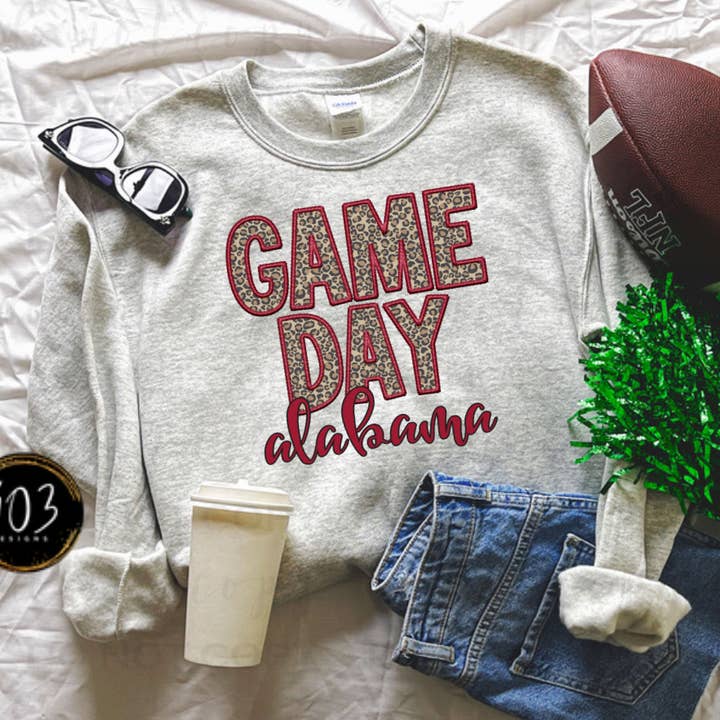 Game Day Faux Embroidery DTF Transfer for wholesale by 403 Designs