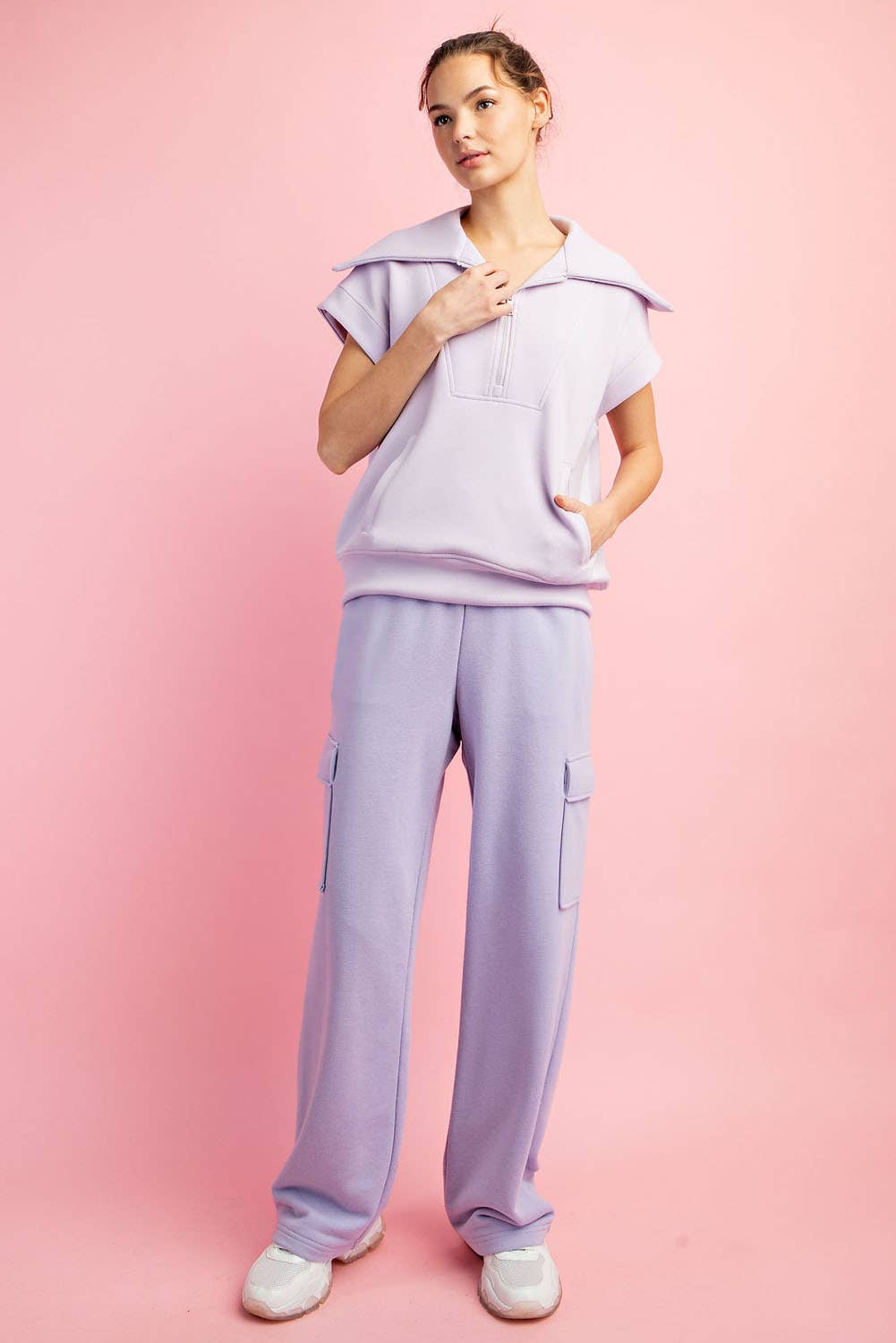 Rae Mode - Vente Haut de sport – femme - HAUT À MANCHES COURTES ET FERMETURE ÉCLAIR QUARTER EN MODAL POUR PLONGÉE33