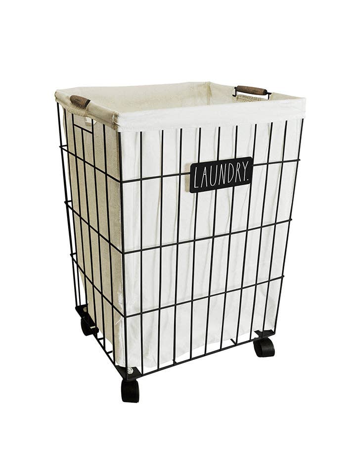 DesignStyles Home – wholesale Laundry hamper – Rae Dunn "Laundry" Hamper On Wheels