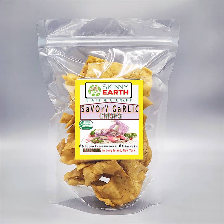 Savory Garlic Crunchy Crisps for wholesale by Hottyfii