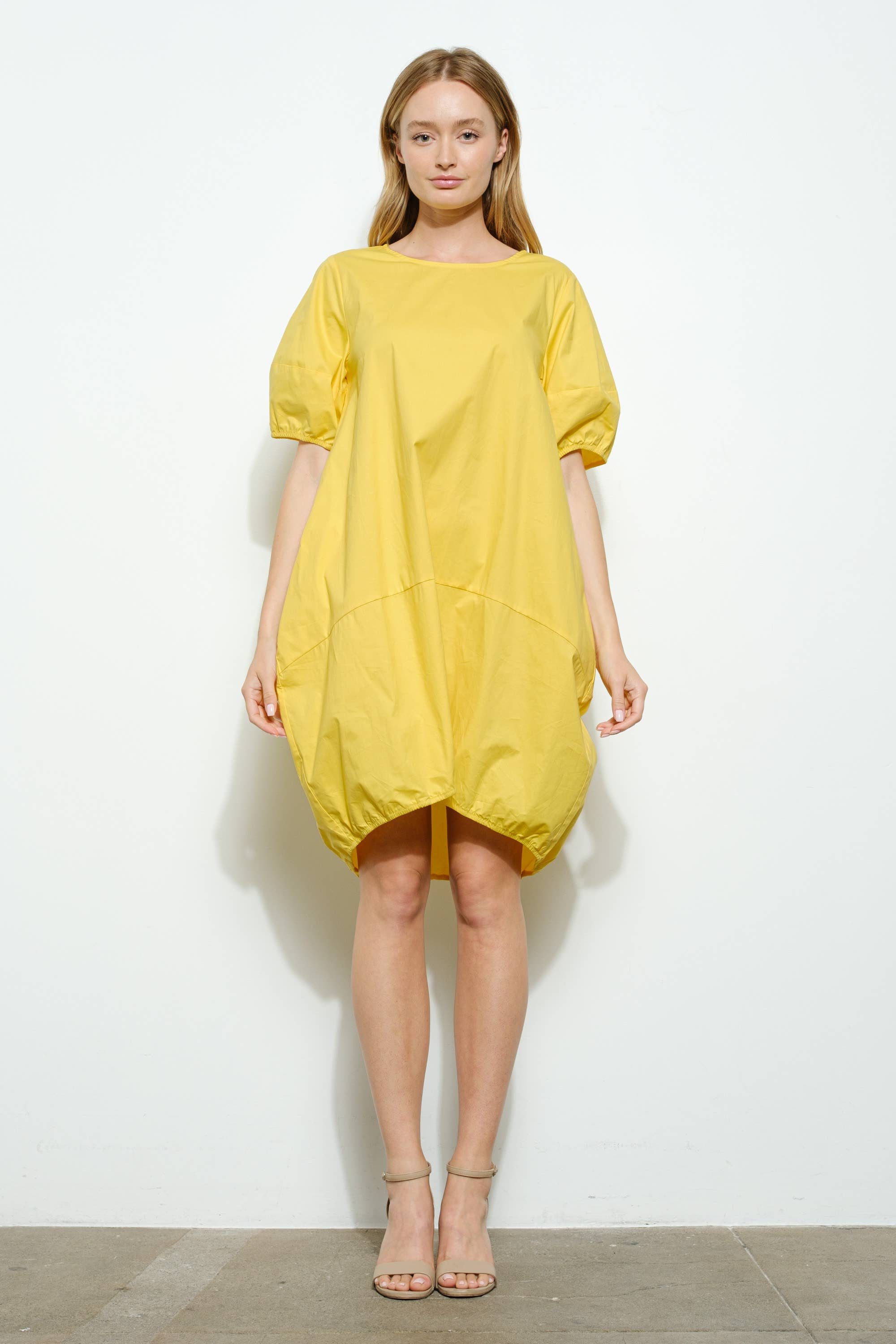 Bloidy - Vente Robe – femme - Robe mini bulle en popeline à manches courtes - D10482SS7