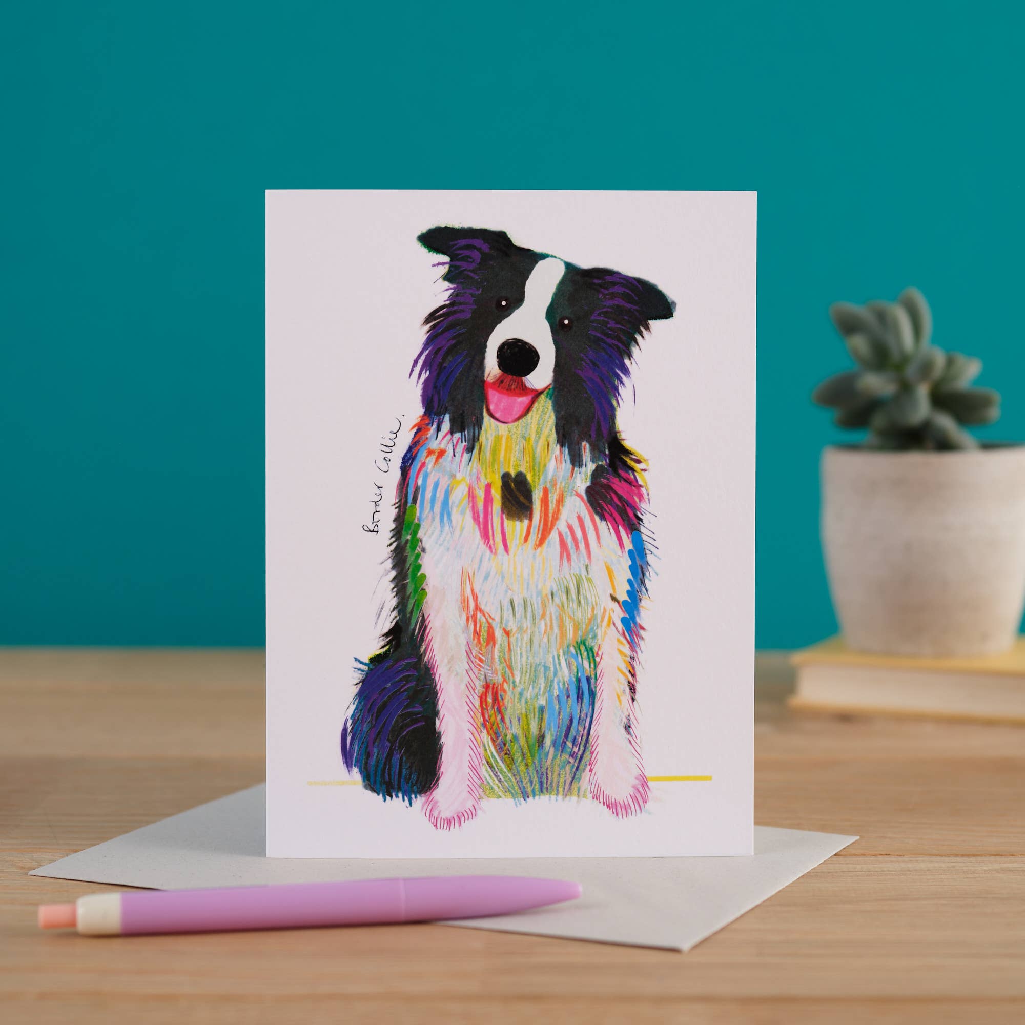 I Drew This - Wholesale Everyday Greeting Card - Border Collie Dog Card, Dog Gift, I DREW DOGS, WF0050