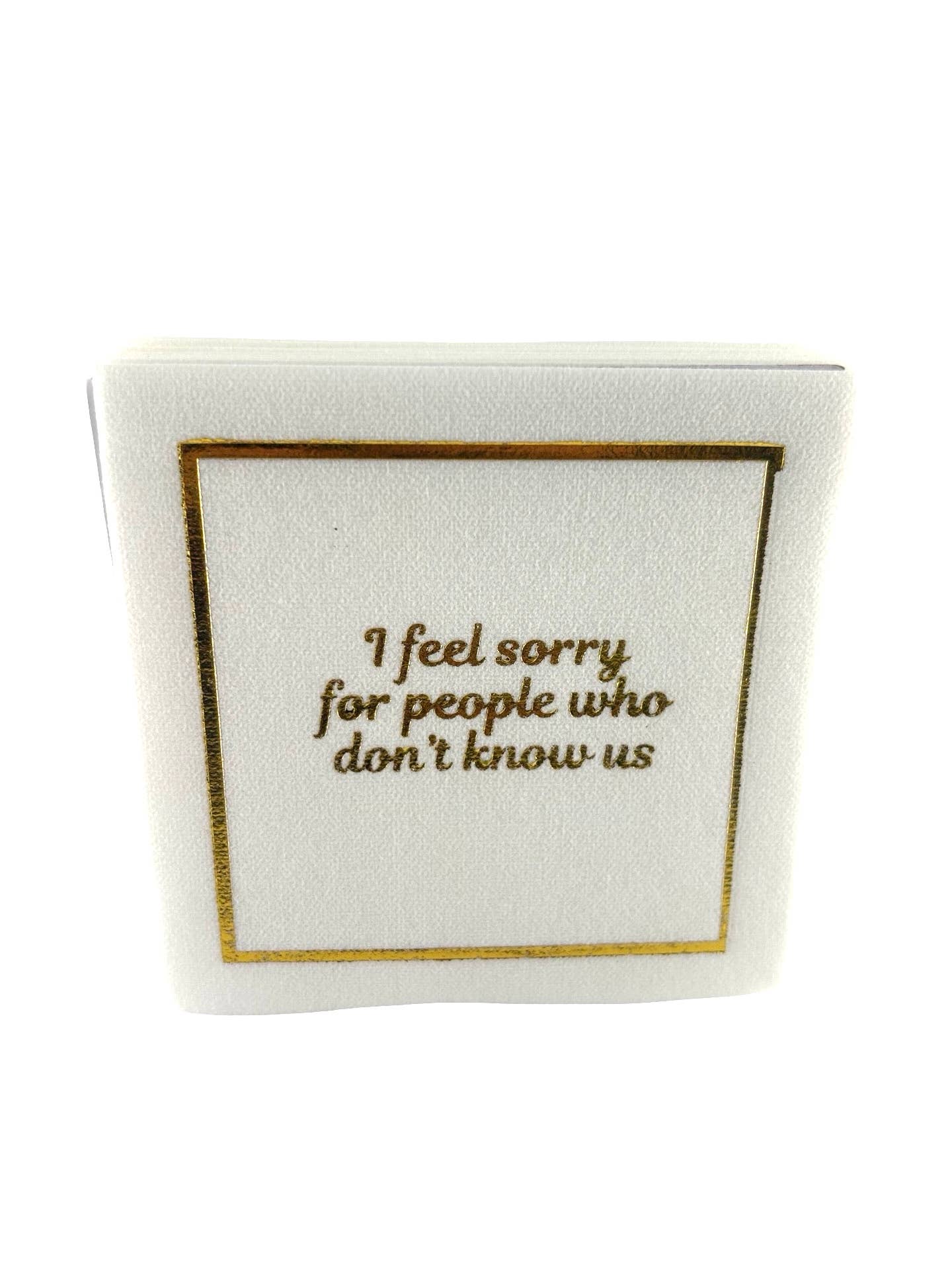 Maven Home - Wholesale Disposable Napkin - Linen-Feel Cocktail Napkins, Feel Sorry1