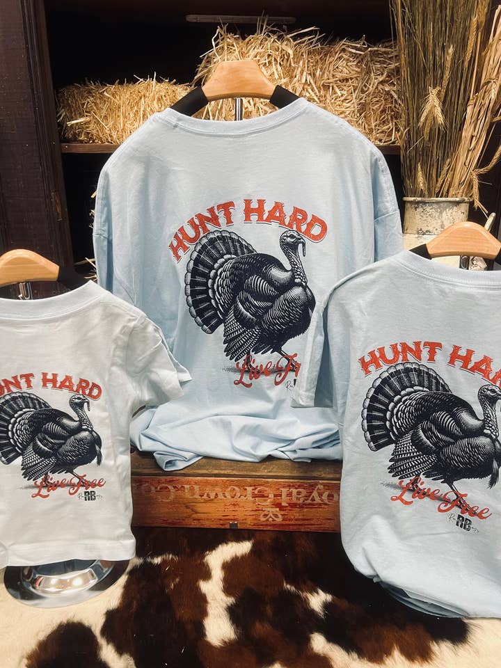 Hunt Hard Live Free Toddler Tee for wholesale by Rowdy Boys