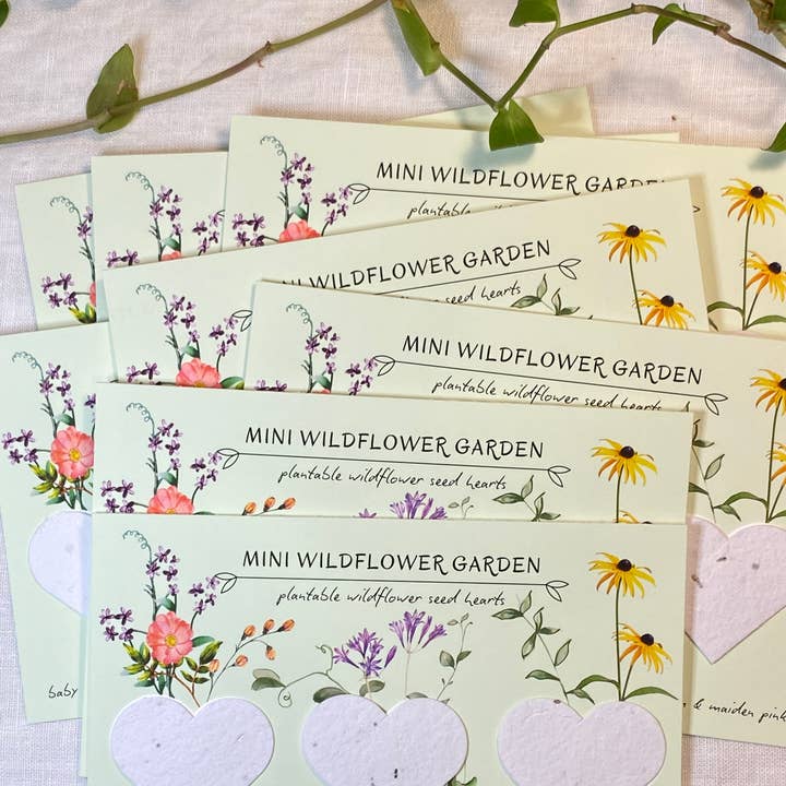 The Raven’s Edge Studio - Wholesale Party gift - Plantable Party Favor | Mini Wildflower Garden Hearts5