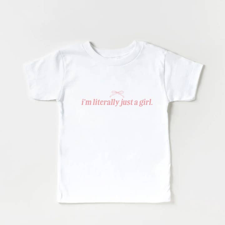 Saved by Grace Co. - Wholesale Screen Printed T-Shirt - Kids - I'm literally just a girl Kids Tee