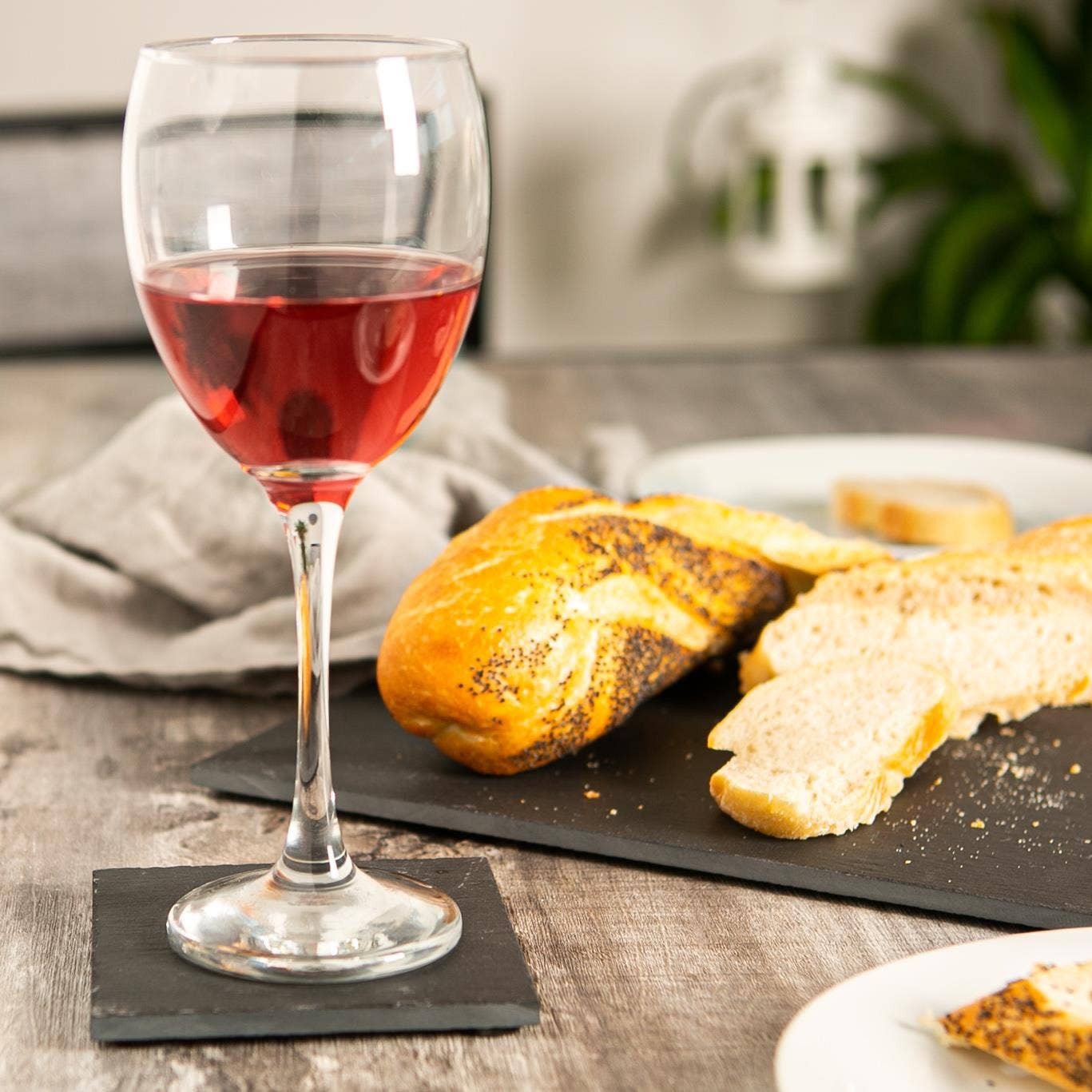 Rinkit Ltd – wholesale Coasters – Argon Tableware Linea Square Slate Coaster - 10cm1