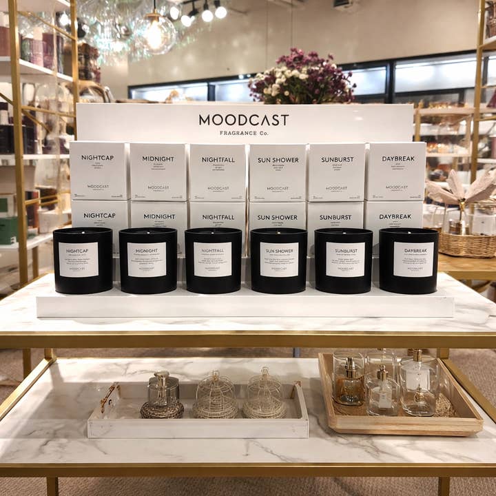 Moodcast Fragrance Co. - Wholesale Jar/Filled Candle - Coconut Wax Candle - Night & Day - Nightcap - 8 oz Glass Jar5