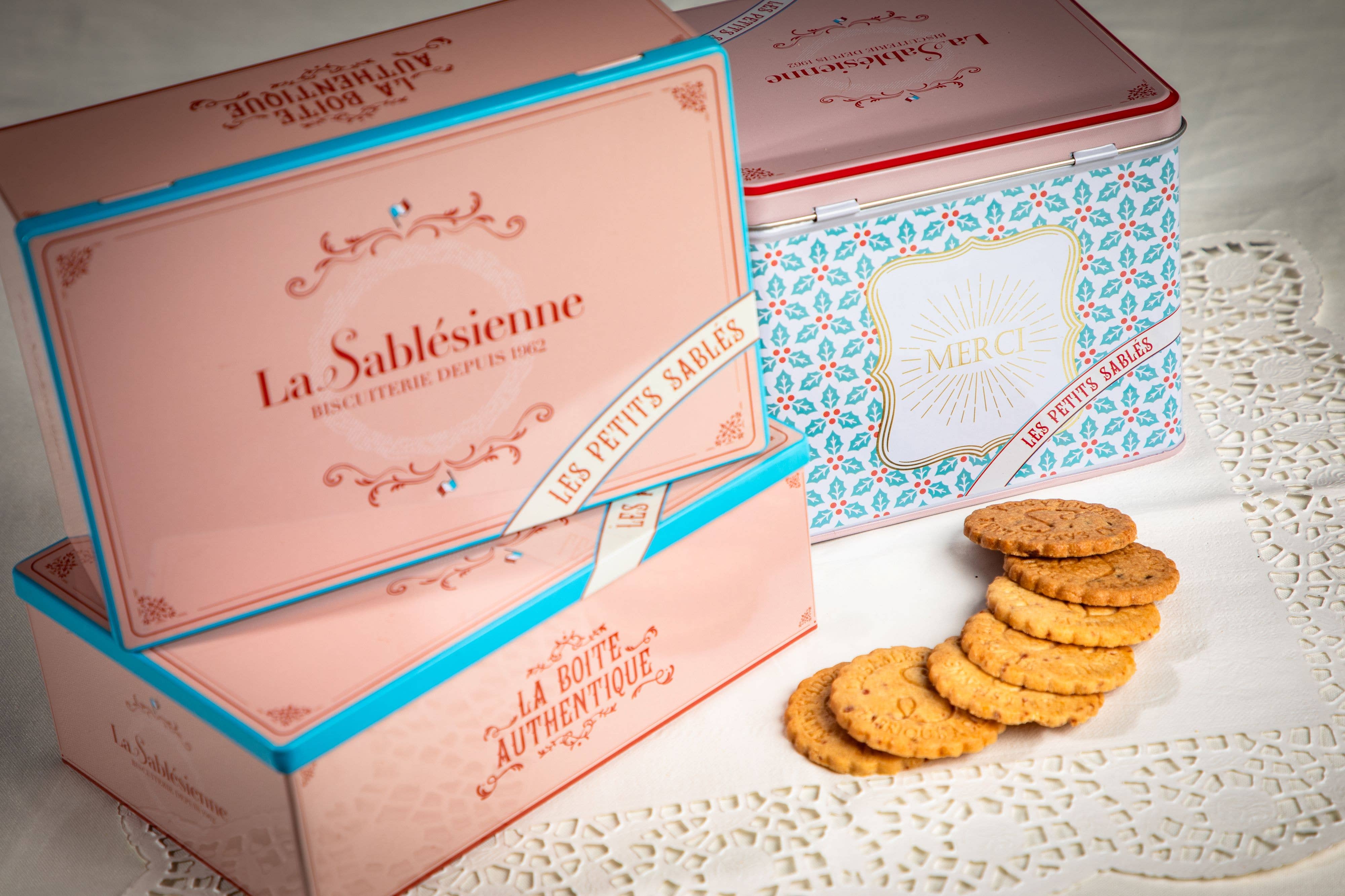 LA SABLESIENNE - Vente Biscuits - Biscuits sablés assortiment - Boite métal "Authentique" 300g1