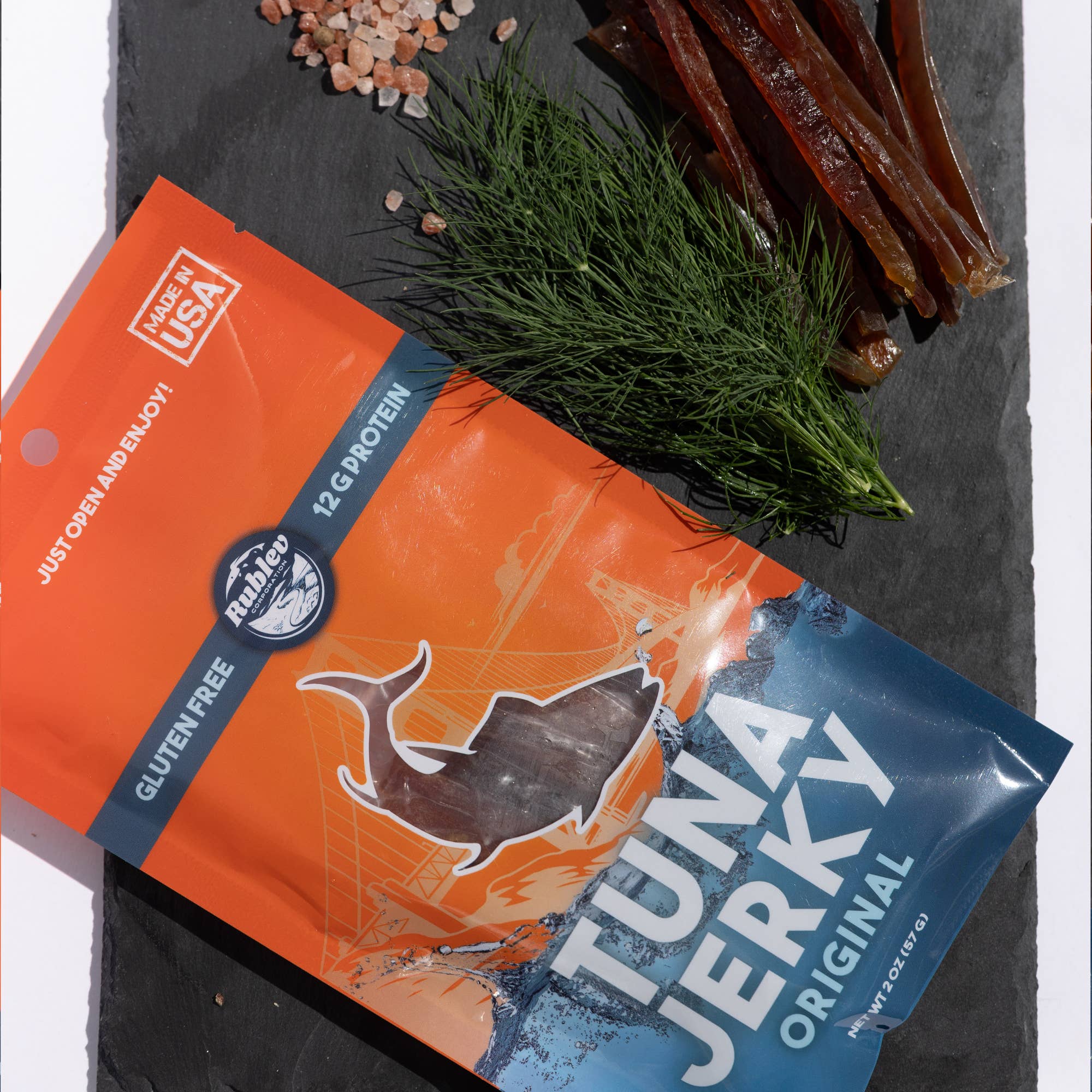 Rublev Corp - Wholesale Jerky - Fish Jerky - Variety Pack (Salmon,Swai,Tilapia,Tuna) 4 x 2oz4