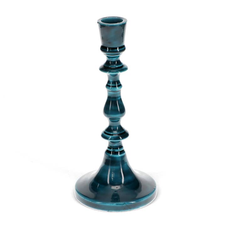 Enamel Candlestick (19cm) - Blue for wholesale by Rex B2B - UK