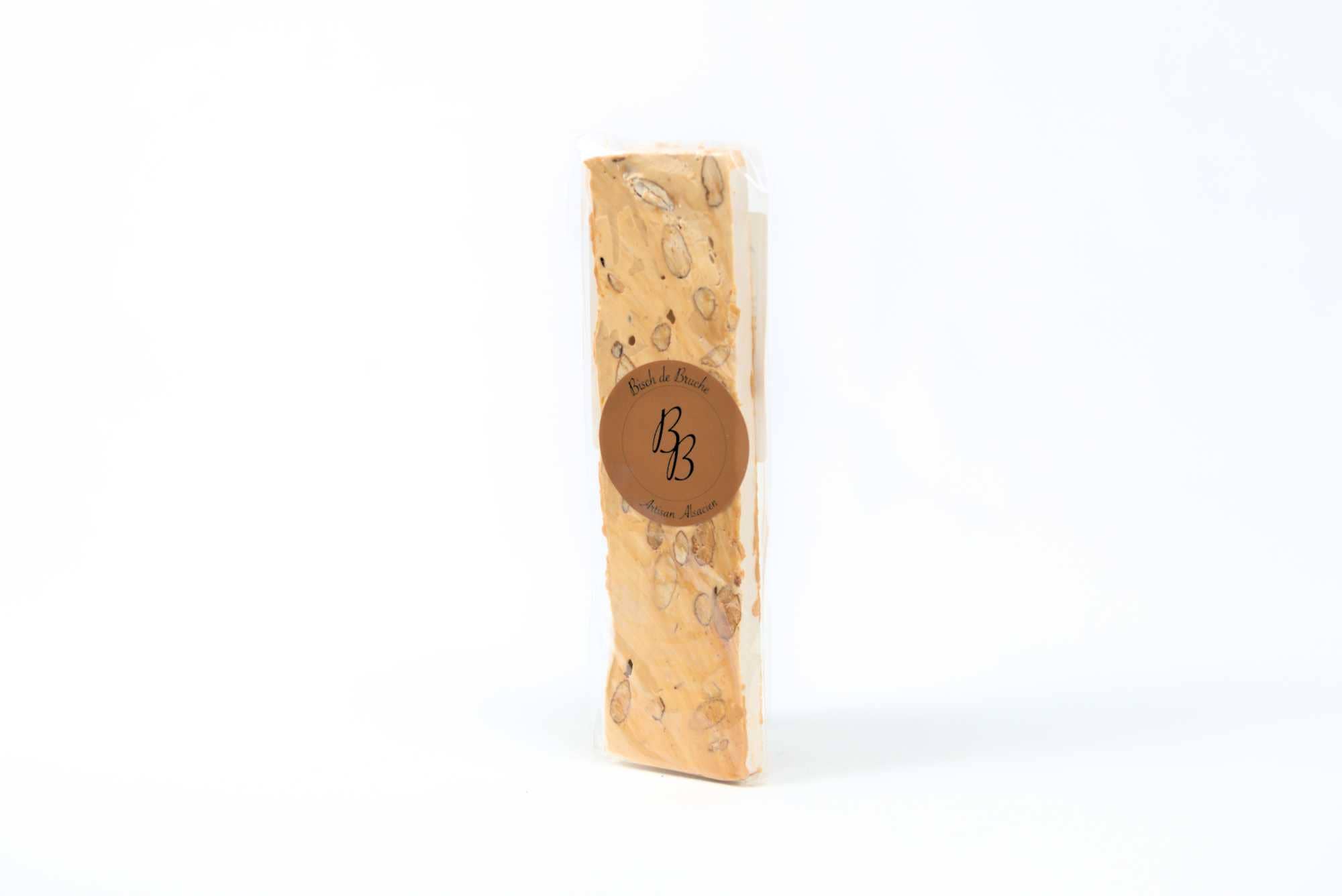 Bisch de Bruche - Wholesale Nougat - Artisanal Nougat with Honey, Almonds, and Coffee (100g Bar)0