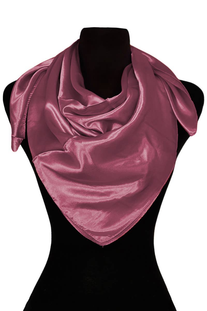 Cap Zone - Vente Écharpe – femme - Foulard carré brillant en satin polyester effet soie34