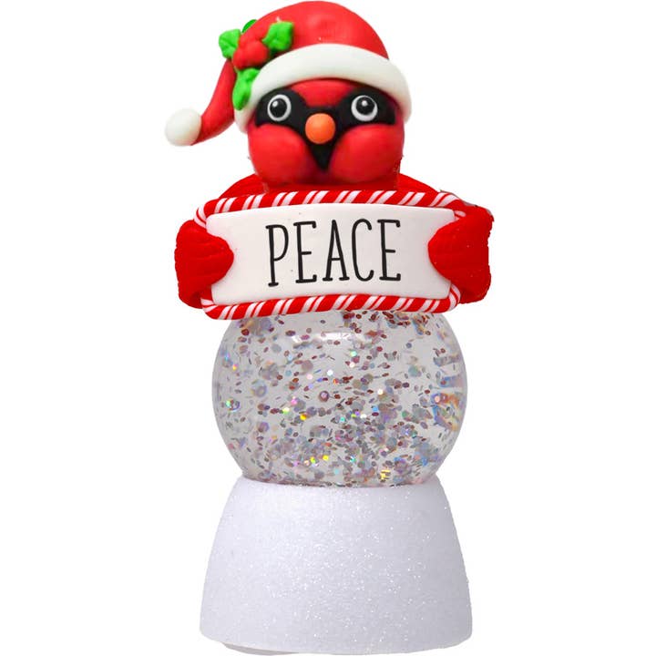 Spoontiques, Inc - Wholesale Christmas Decoration - Cardinal Peace Water Globe
