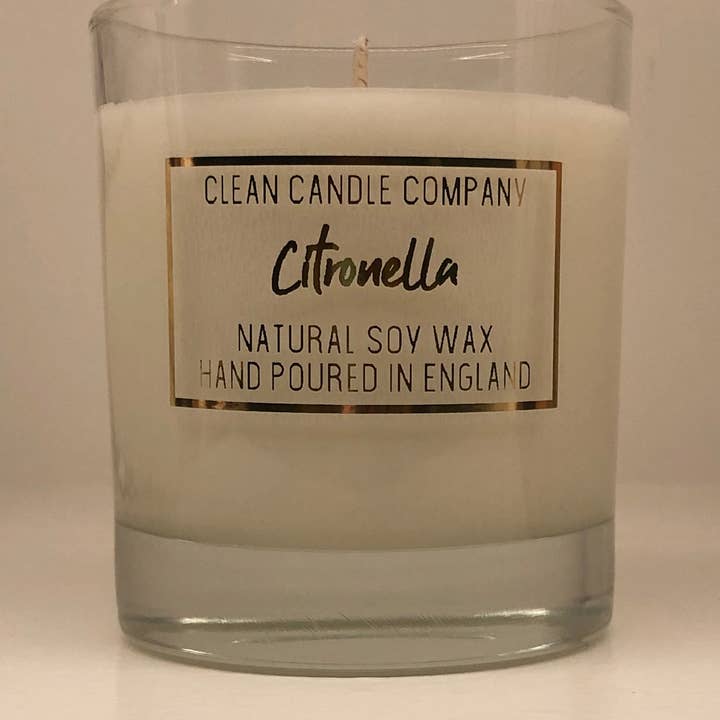Citronella Sojawachskerze für den Großhandel von The Clean Candle Company