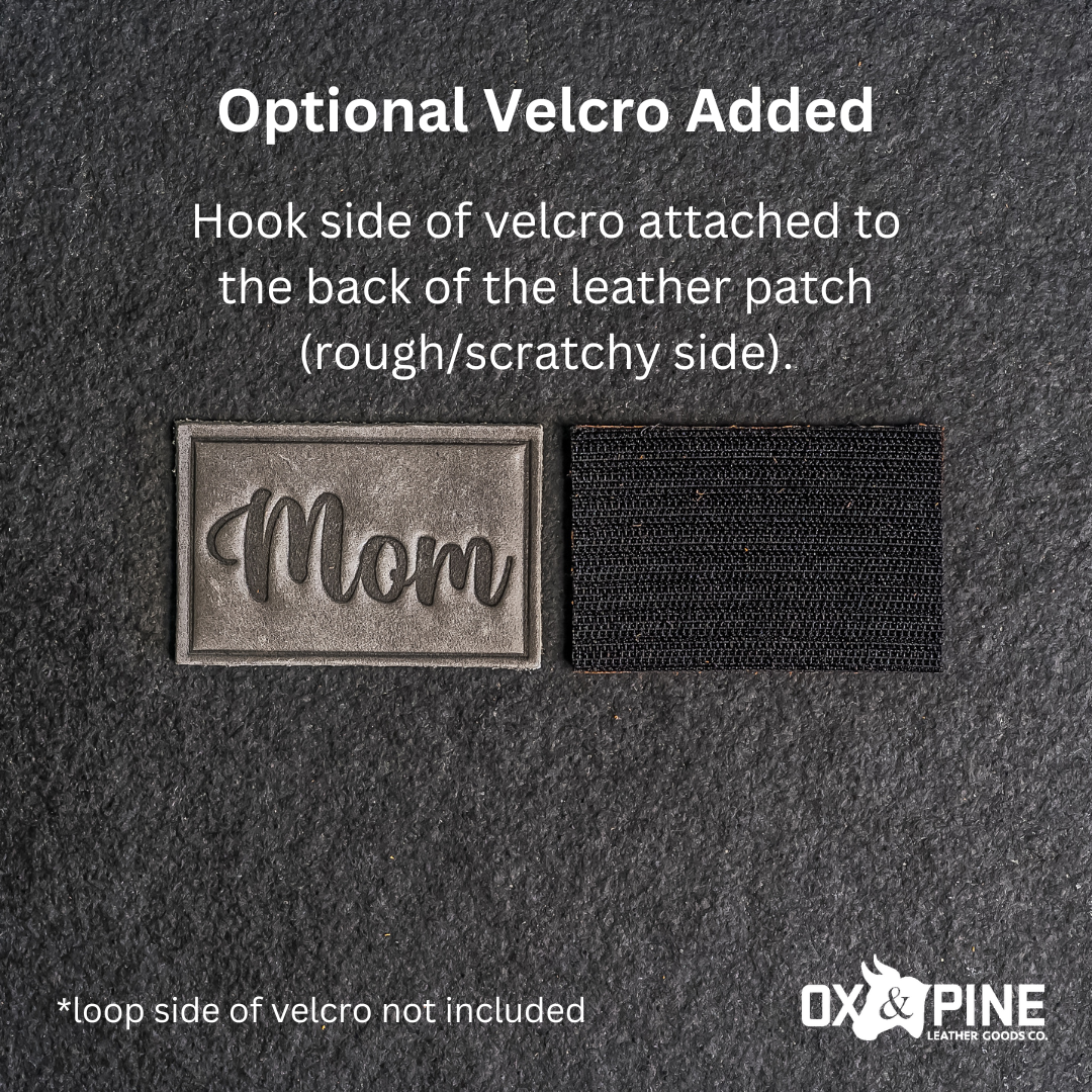 Ox & Pine - Vente Écusson - Patches en cuir pour maman avec Velcro en option ajouté4