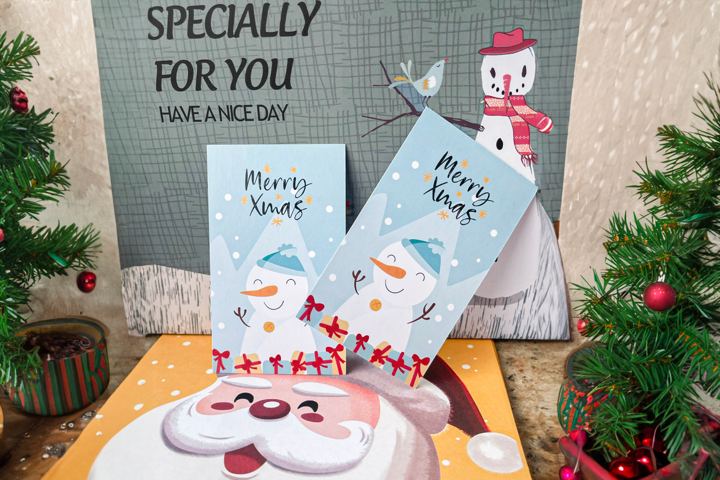 Plantish - Wholesale Gift Tag Label - Frosty Blue Christmas Tag, Sticker | Christmas Card & Label3