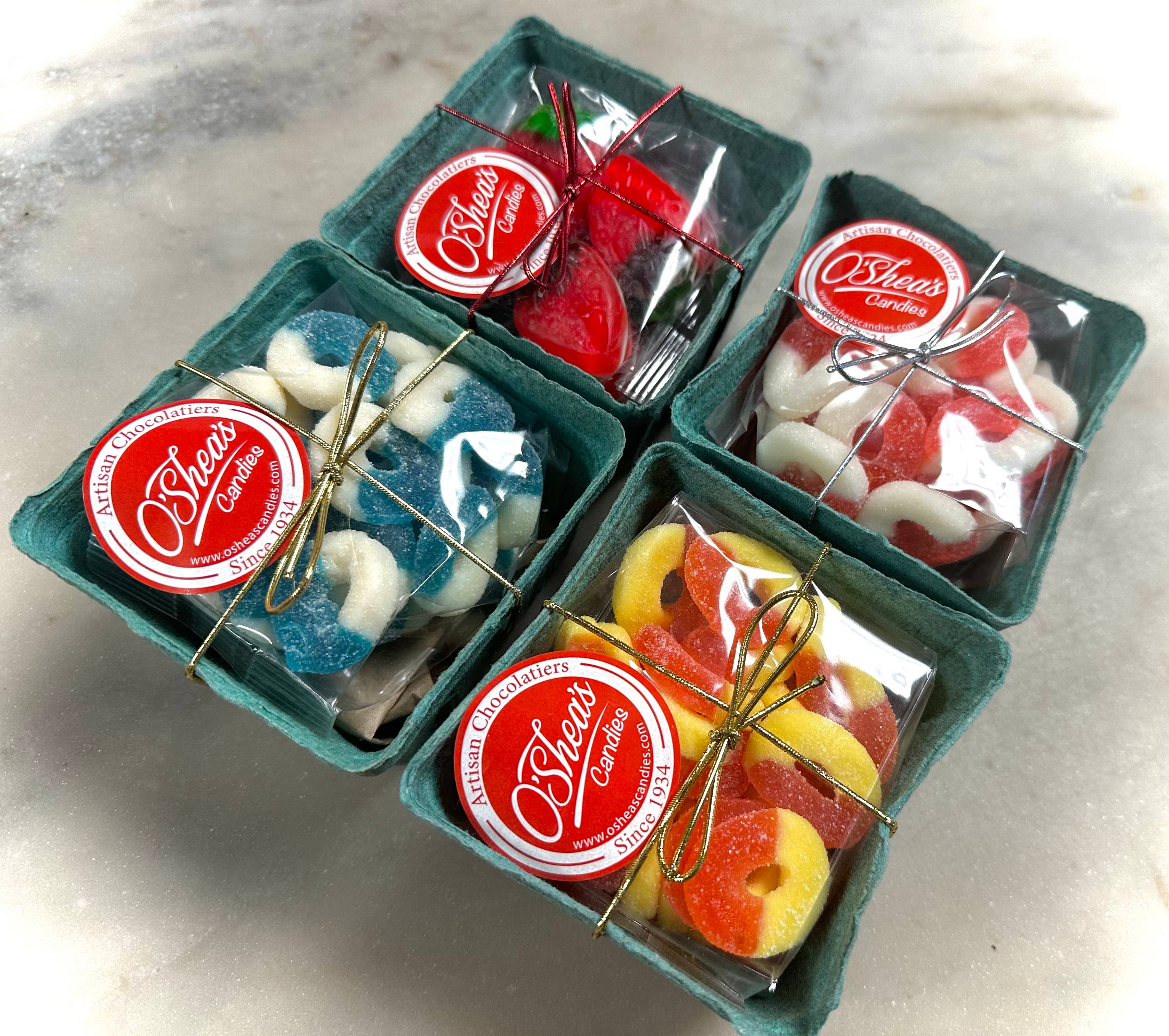 O'Shea's Candies Sweet Shop - Wholesale Gummy - Farmer Market Style Gummy 🍏 “Apple Rings w/Basket ” 1/2LB  5