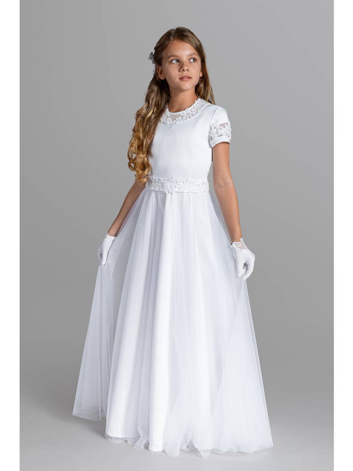 Duber Communion Dresses - Vendita all'ingrosso Vestito - Bambini - Abito da comunione Amelka — Abito elegante per la prima comunione