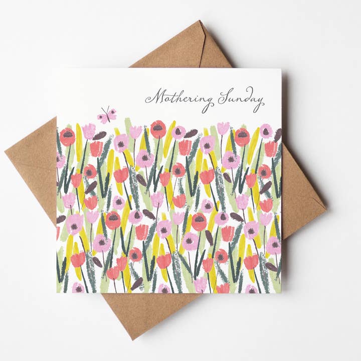 Designs by flo - Wholesale Mother’s Day card - Sul y Mamau Hapus/ Mothering Sunday Floral Meadow1