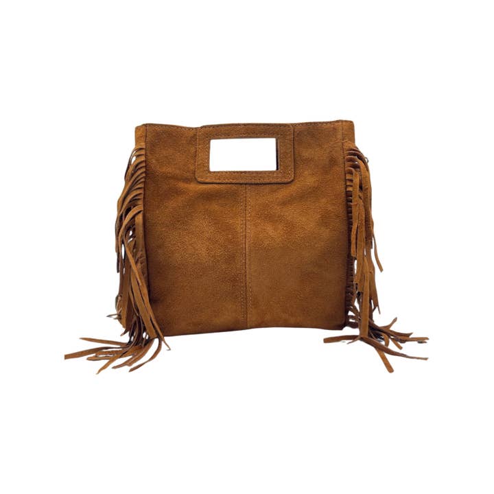 Louisa lee - Vente Sac à main avec poignée sur le dessus – femme - SAC A MAIN CUIR DAIM MARION CAMEL1