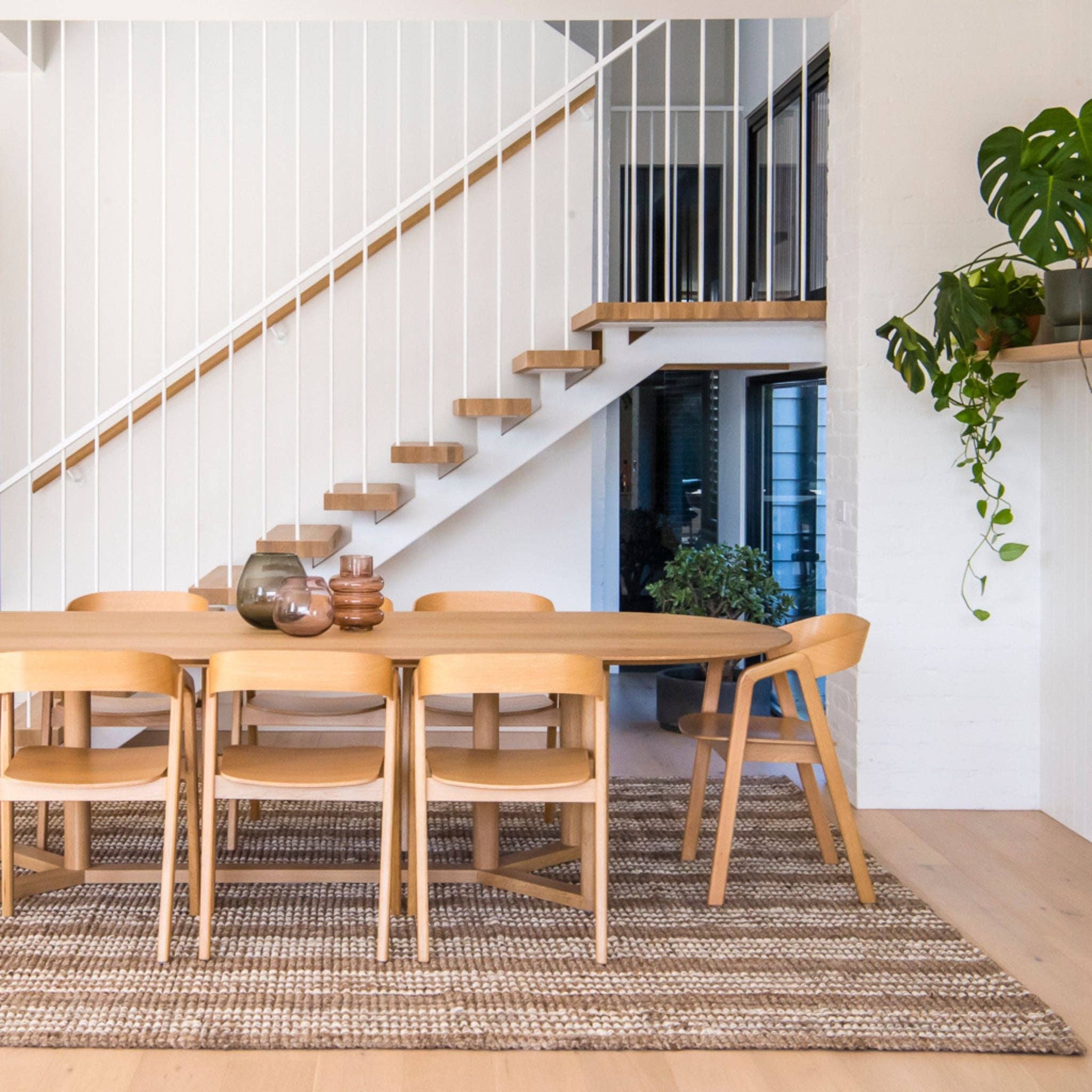 North Avalon - Wholesale Area Rug - Osbourne | Stripe Chunky Jute Bouclé Rug12