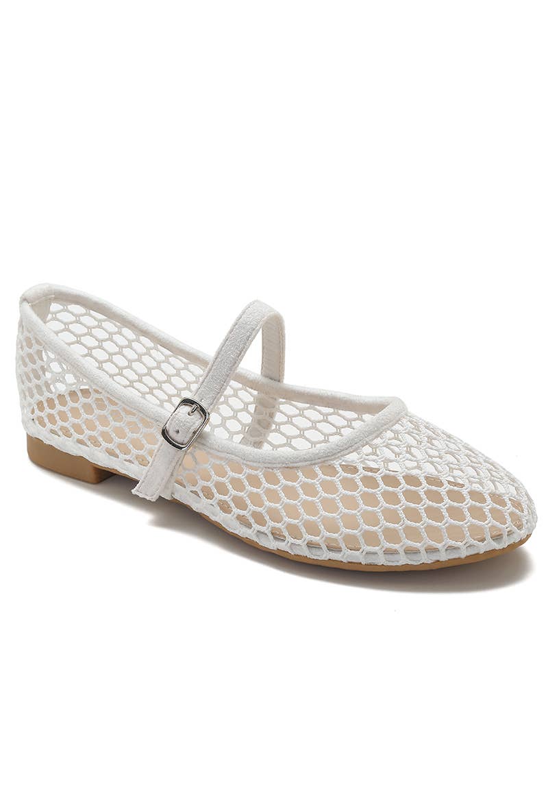 Joia Paris - Wholesale Flats - Women's - Mesh ballerinas with strap CQ-6770