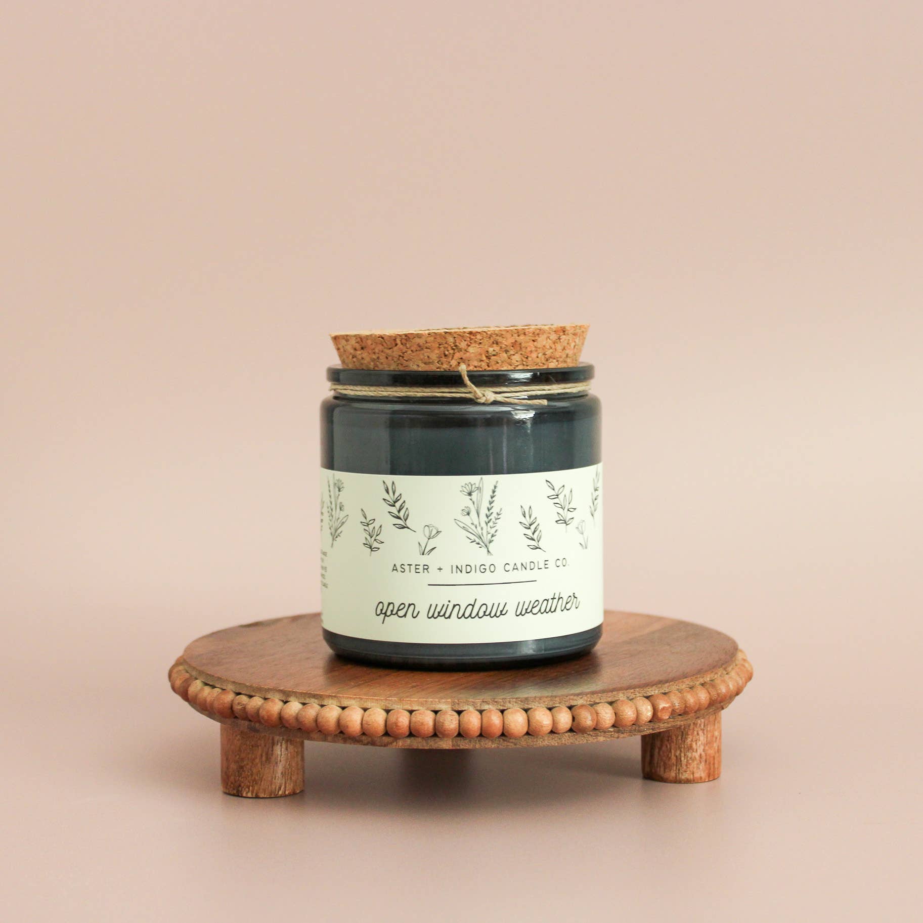 Aster + Indigo Candle Co. - Vente Bougie en bocal - Fenêtre ouverte | Météo | Soy Candle