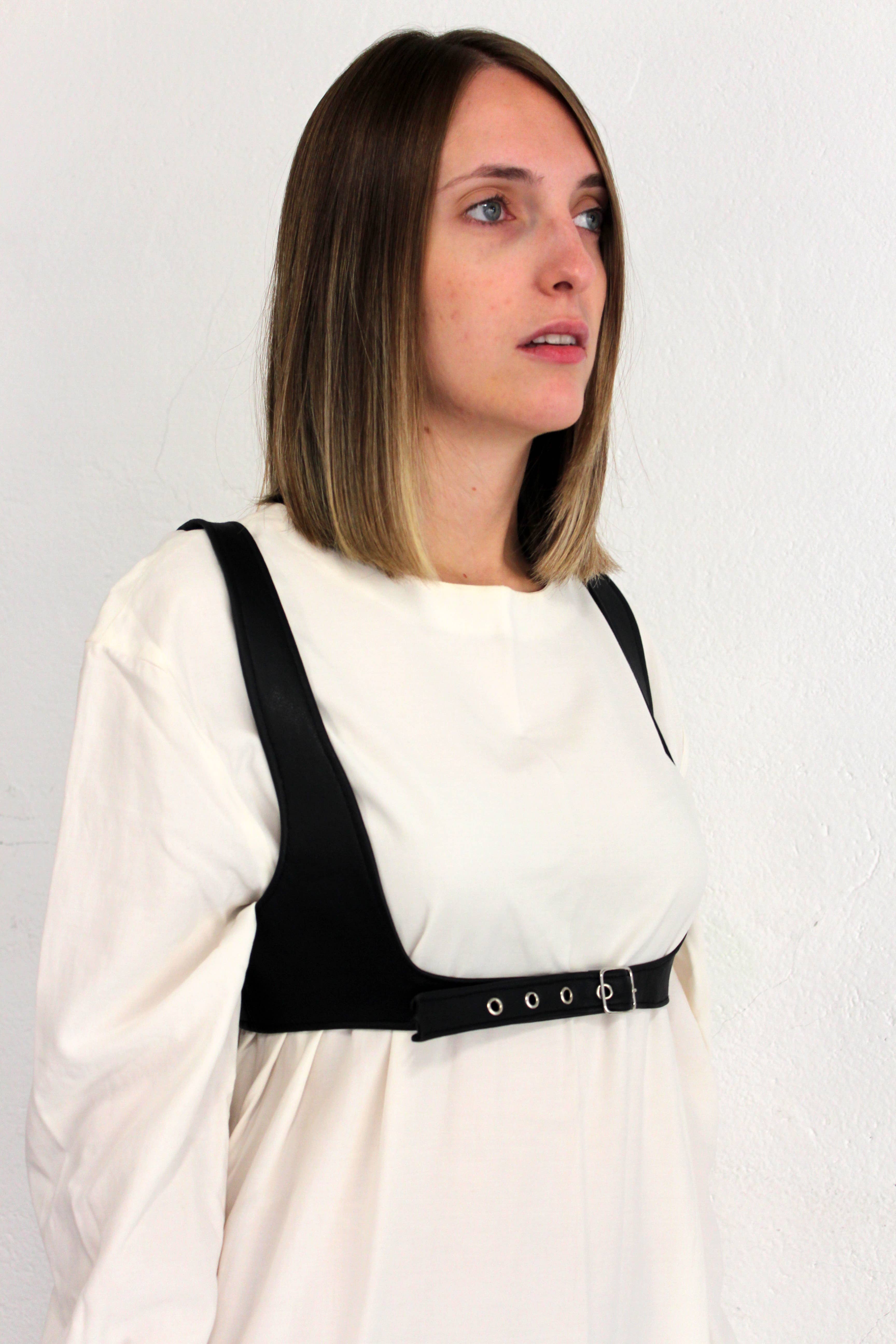 LM by Laura Mir - Wholesale Blouse - Dames - Corset met bandjes van nep leer LM4