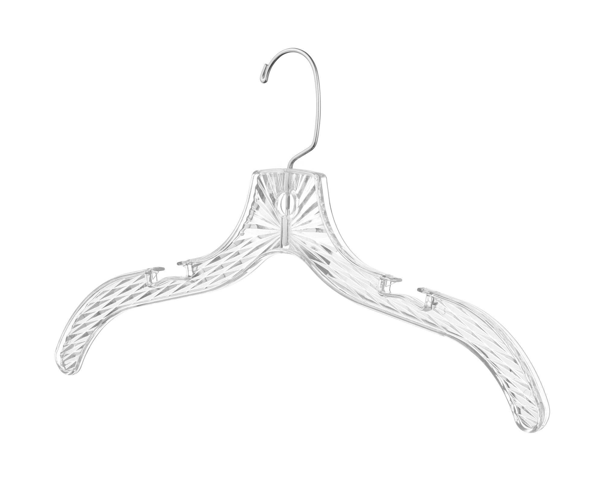 DEILSY - Wholesale Clothes Hangers - Crystal Clear Plastic Hangers (4 Pcs Per Paper Sleeve)4