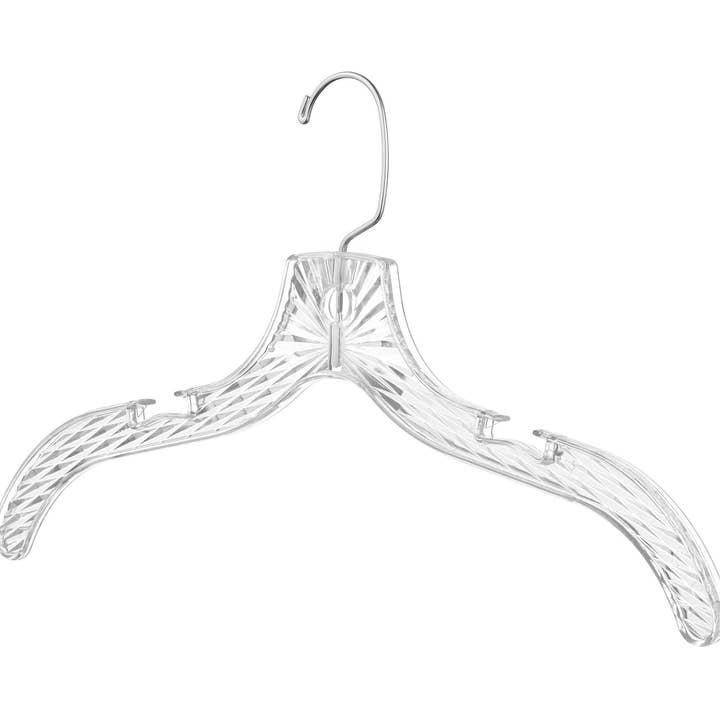 DEILSY - Wholesale Clothes Hangers - Crystal Clear Plastic Hangers (4 Pcs Per Paper Sleeve)4