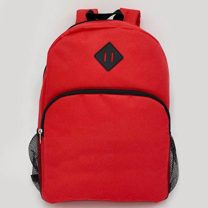 Polyester Backpack-Red for wholesale by The Toy Group
