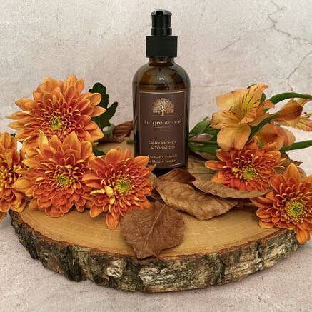 Mørk honning og tobak luksus hånd- og kropsvask for engroshandel hos The Greatwood Candle Co.