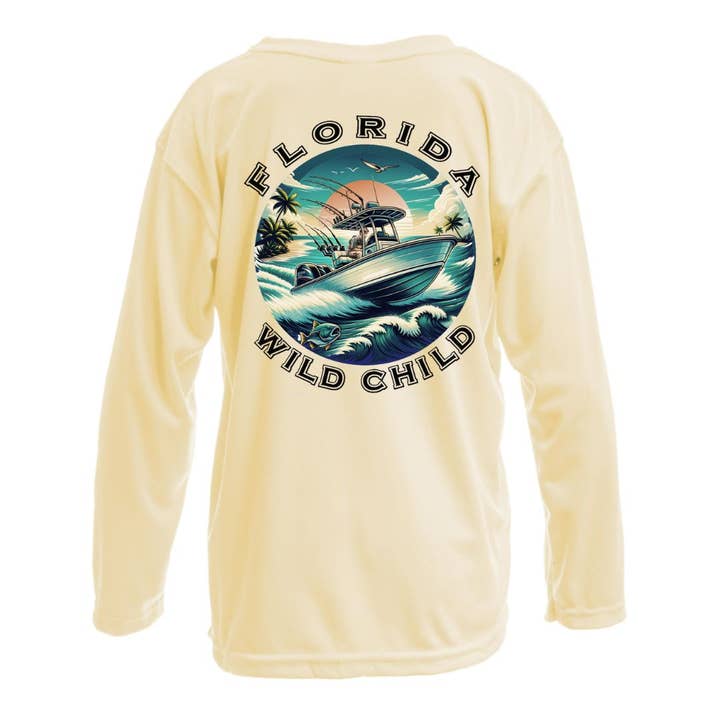 Wild Child Fishing Youth Boy's Shirt for wholesale by upf50.clothing Private Label & Name Drop