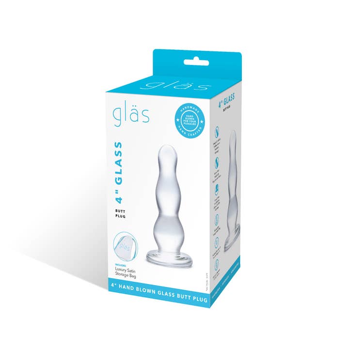 Lux Fetish Store - Wholesale Sex Toy - 4" glass butt plug7