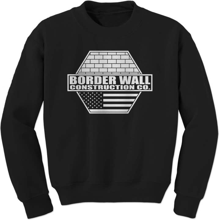 Trump-sweatshirt van Border Wall Construction Company voor wholesale door Ferocitees
