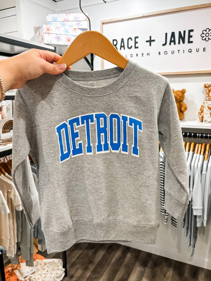 Detroit Toddler Crewneck for wholesale by Grace + Jane