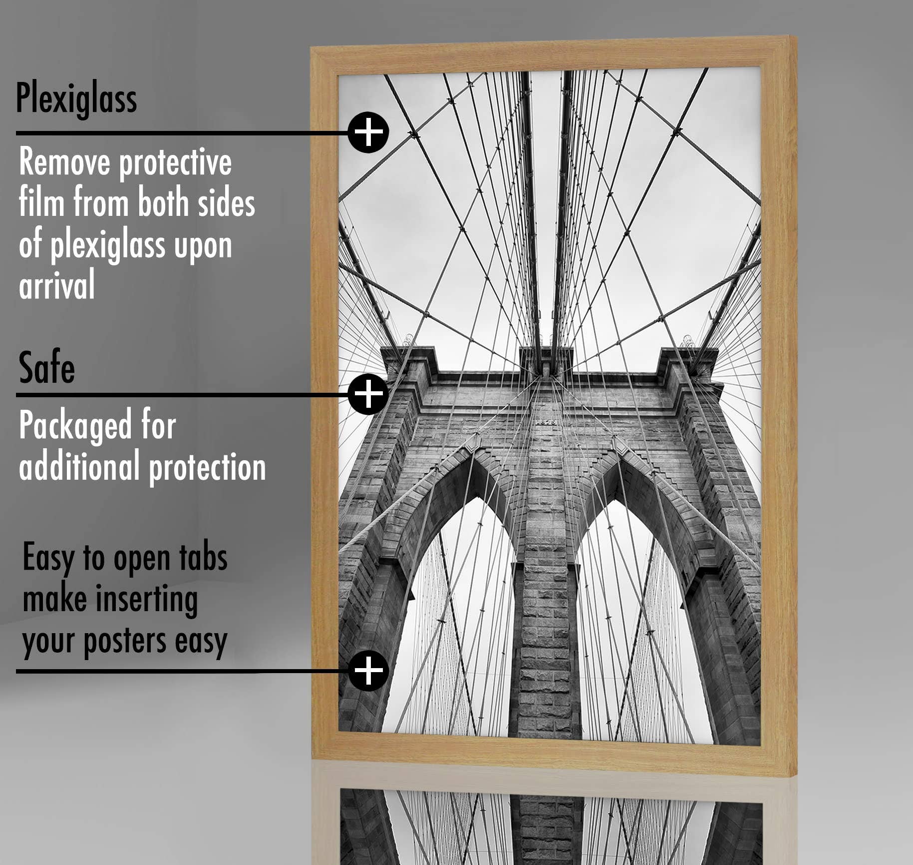 Americanflat - Wholesale Picture Frame - Americanflat Poster Frame with Wide Molding202