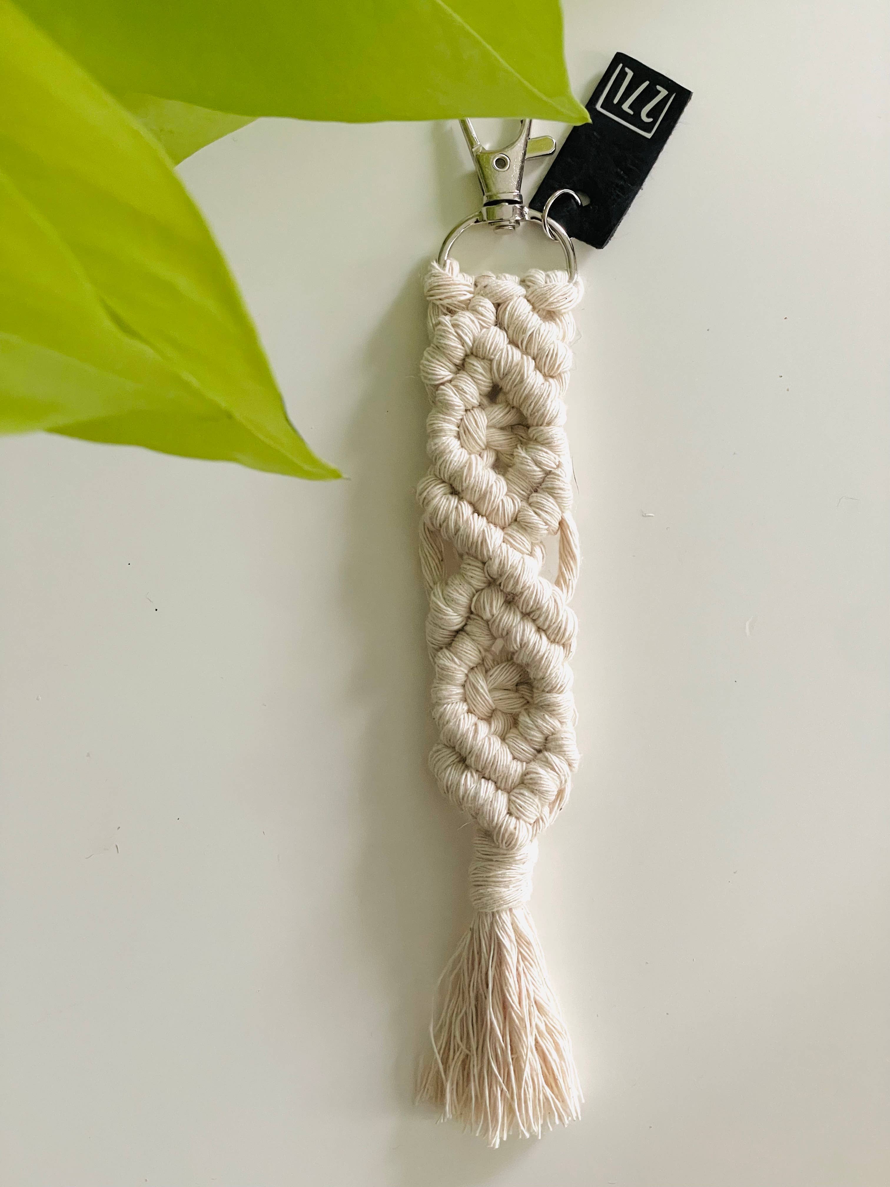 27 and Looming - Wholesale Keychain - Women's - Diamond Macrame Keychain, Boho, Bag Charm, Accessory, Woven6