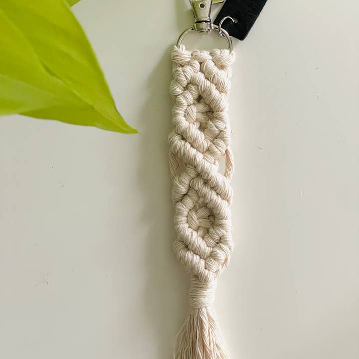 27 and Looming - Wholesale Keychain - Women's - Diamond Macrame Keychain, Boho, Bag Charm, Accessory, Woven6