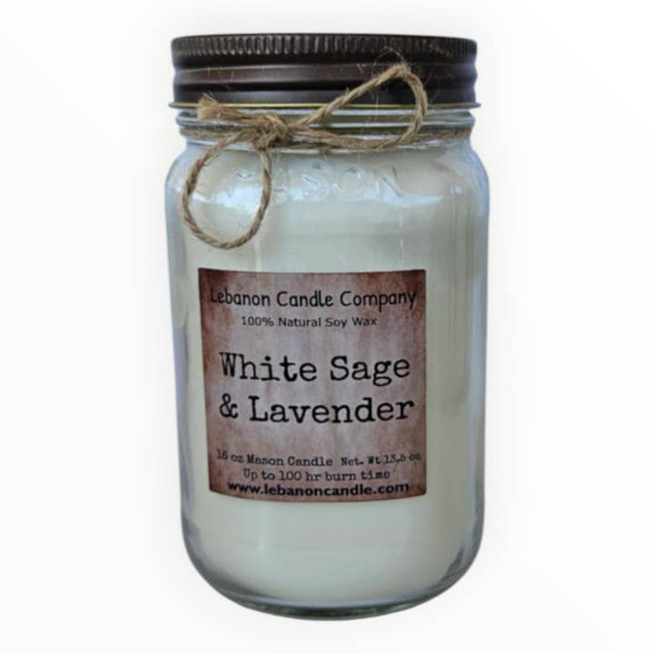 Vela Salvia Blanca & Lavanda para venta al por mayor de Lebanon Candle Company