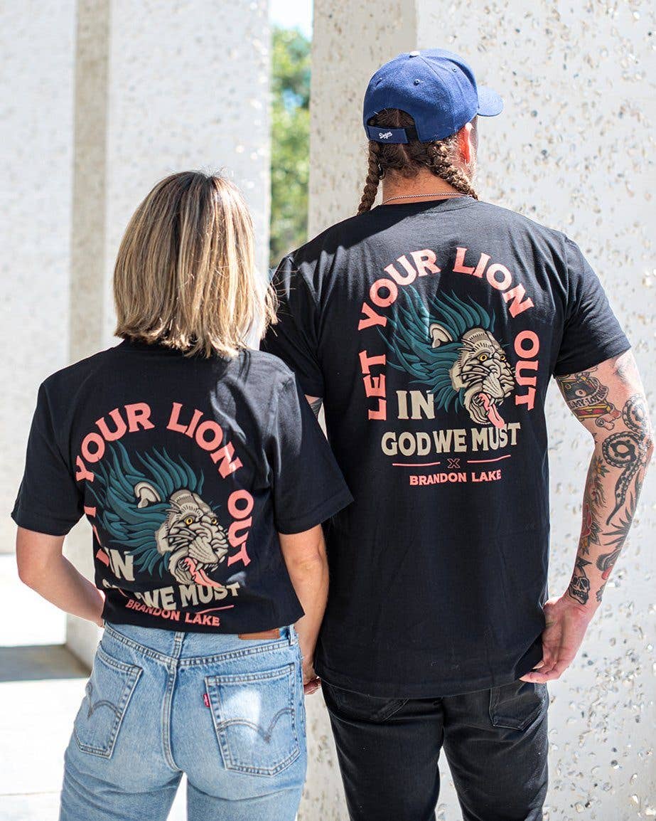 In God We Must - Wholesale Screen Printed T-Shirt - Men's - Brandon Lake "Let Your Lion Out" Tee7