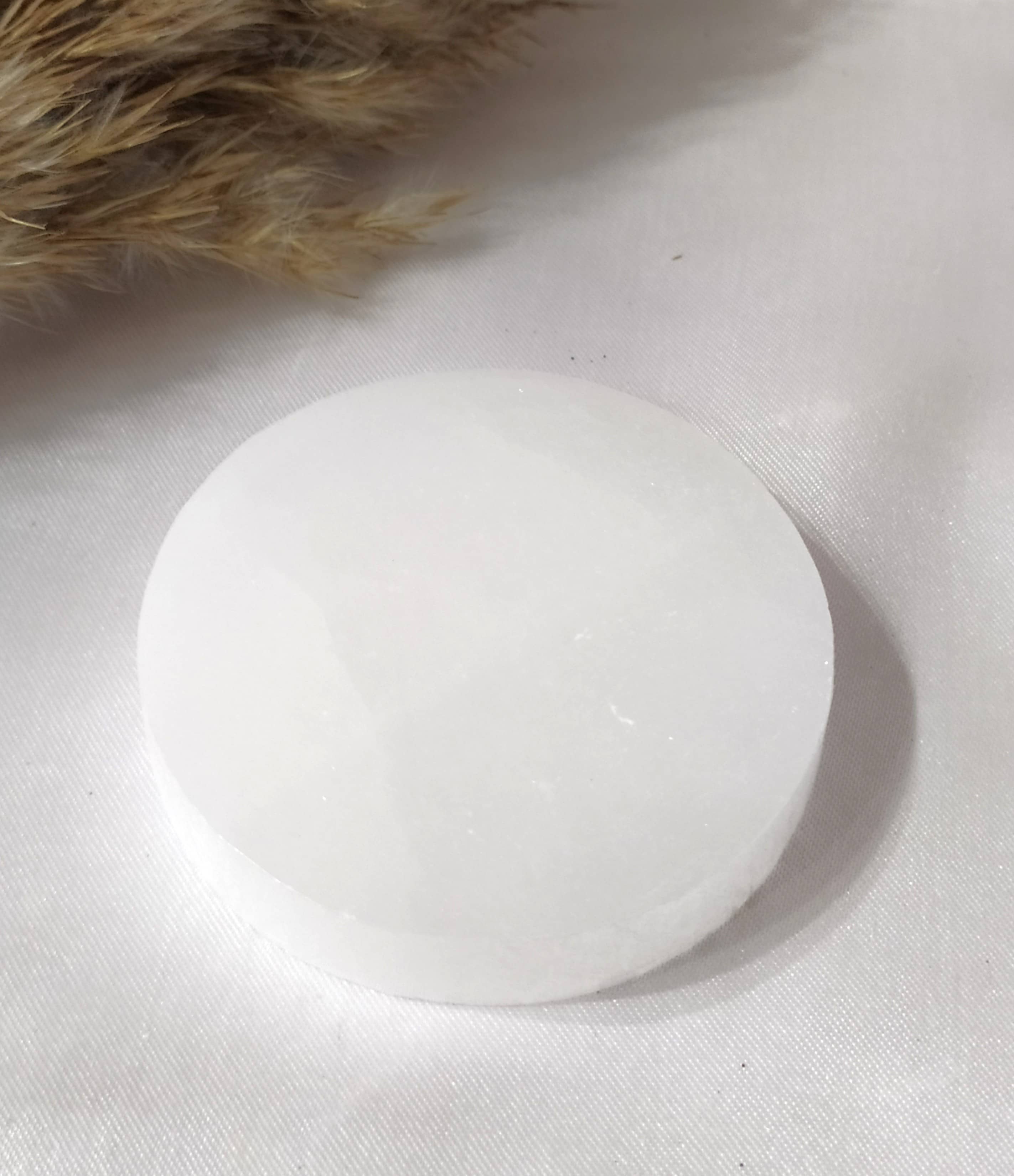 Soothing Crystals - Wholesale Crystal Charging Plate - Selenite Charging Plate | Round Coaster | Selenite Plate7
