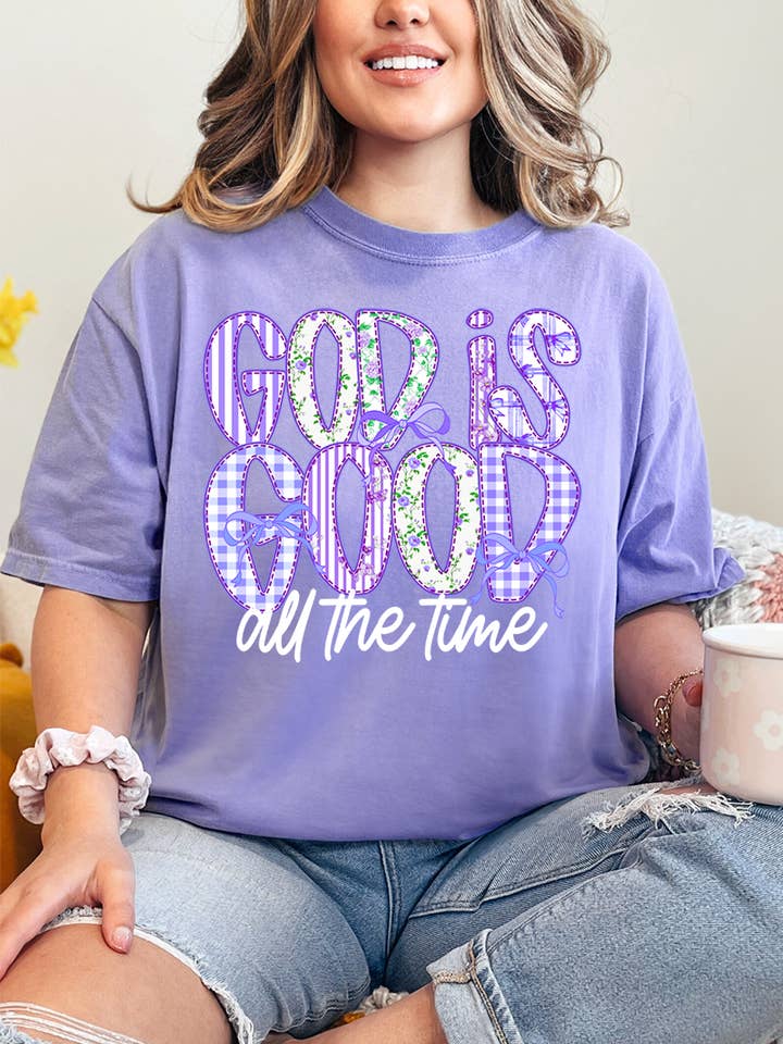 Coquette God Is Good Comfort Colors Adult Ring-Spun Cotton Tee for wholesale by Wholesale Accessory Market