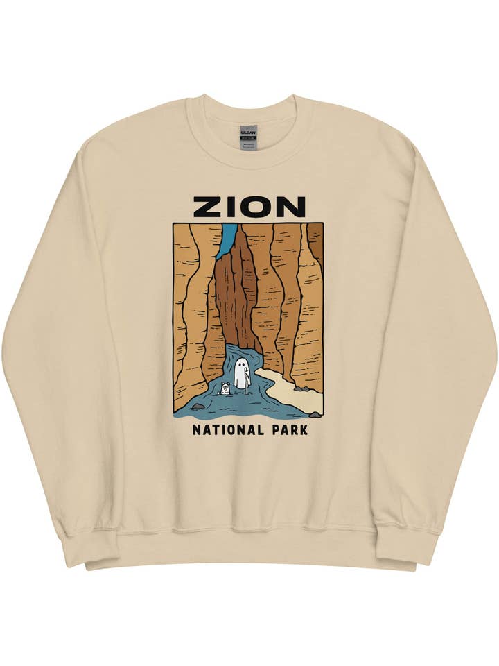 Zion Spooky National Park Unisex Sweatshirt | SAND for wholesale by ChasingAMoment